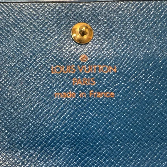 Louis Vuitton EUC Epi Leather Blue Dual-sided Wallet - Picture 4 of 10